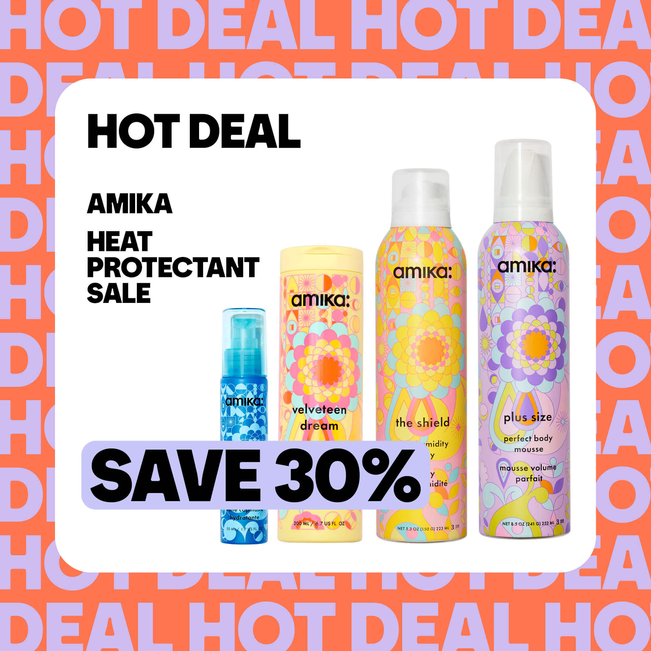Amika heat protectant sale, 30% off