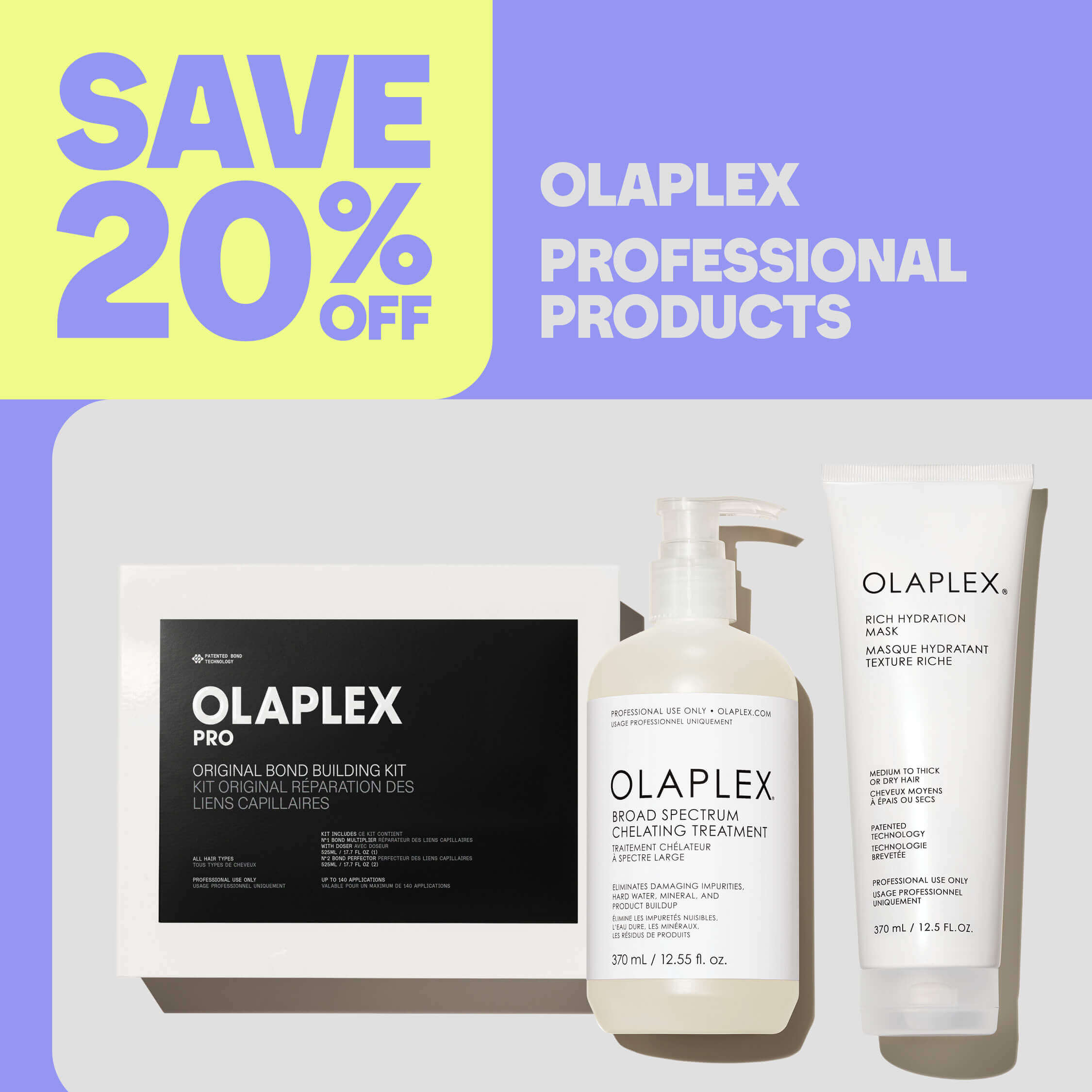 Olaplex products with 20% discount