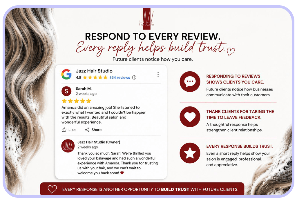 5-star google reviews - respond