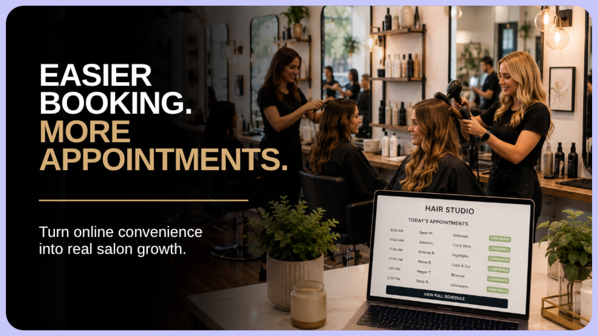 easier online booking means more appointments